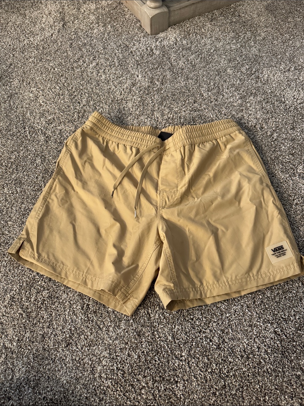 Vans Men's Mustard Swim Trunks with Drawstring